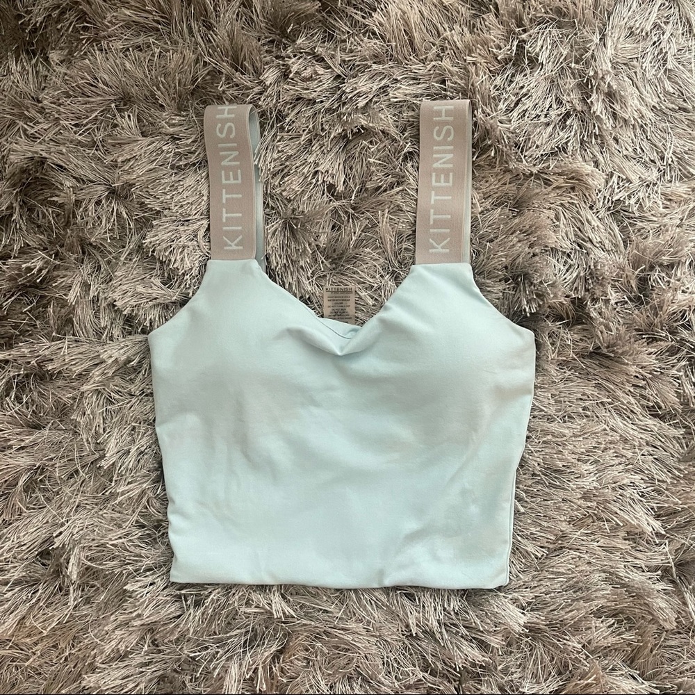 KITTENSH Baby Light Blue Sports Bra or Crop Top Extra Small (XS)
